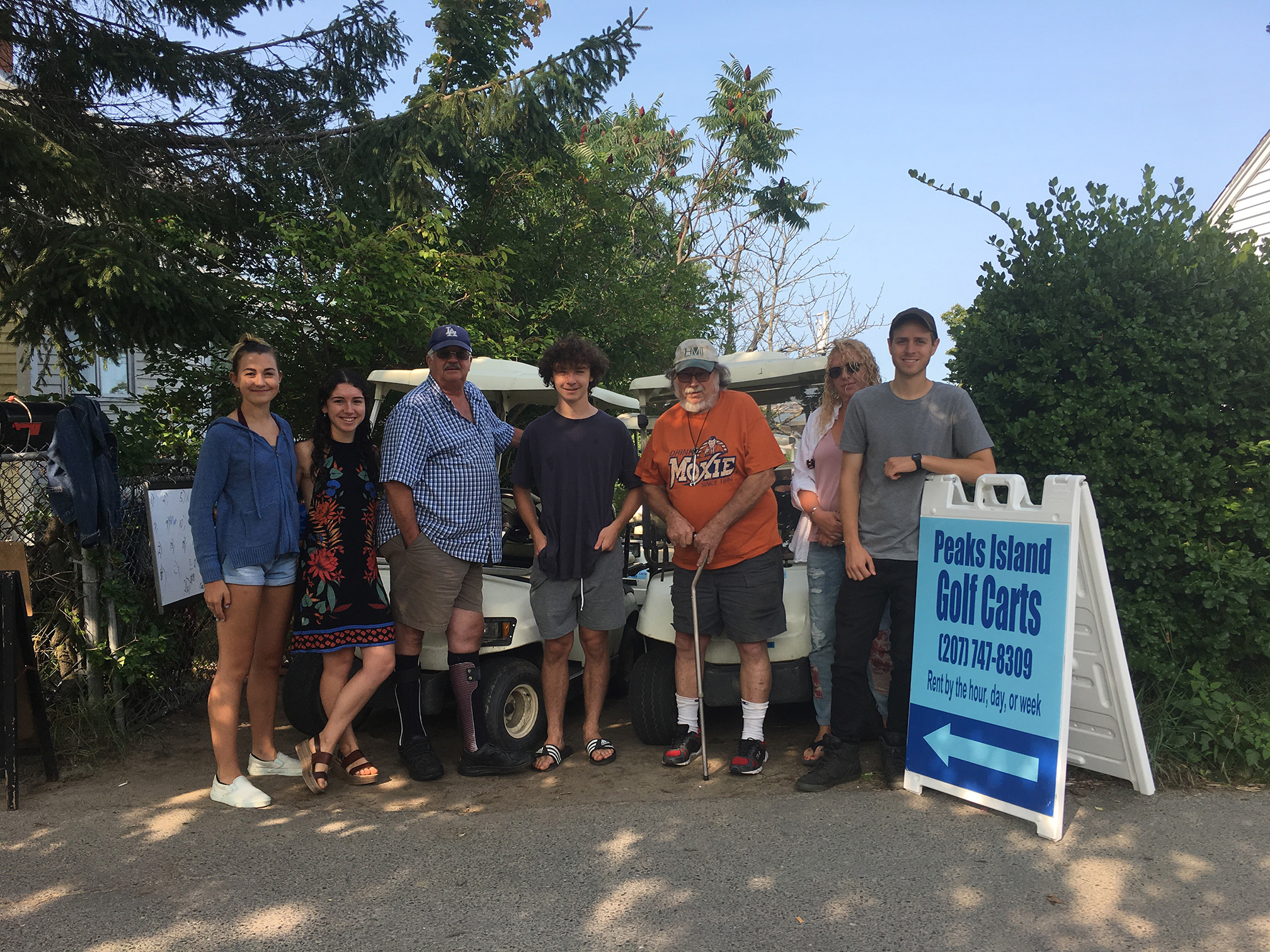 The Peaks Island Golf Carts crew.